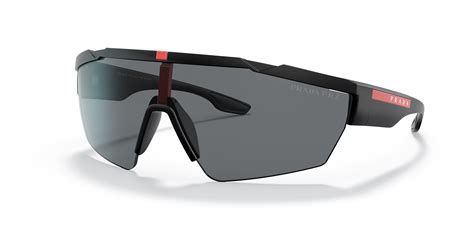 Prada Linea Rossa PS 03XS 01 Polarized Grey & Black Rubber 